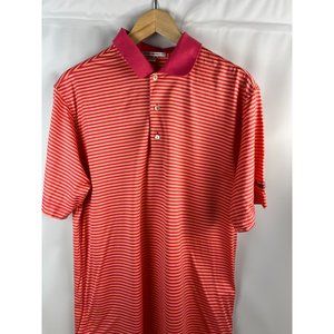 Peter Millar Men's Short Sleeve Striped Polo Shirt MEDIUM